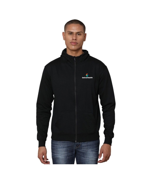 Greys & Blues Unisex Rocky Hoodie with Zip - Black